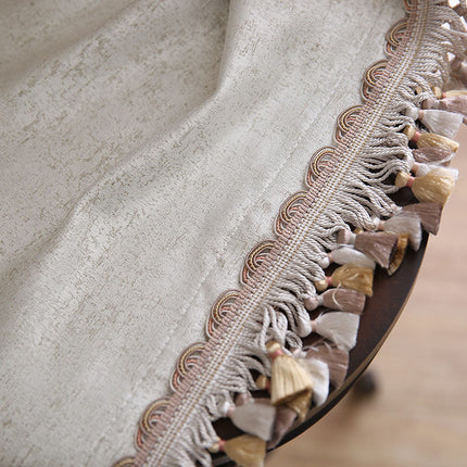 Bohemsk gardin med dusker i linlook