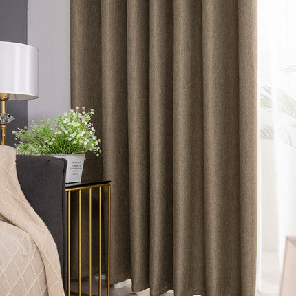 Brun lystett gardin Tungo