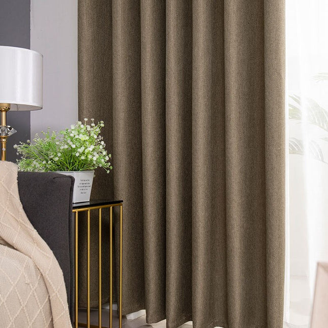 Brun lystett gardin Tungo