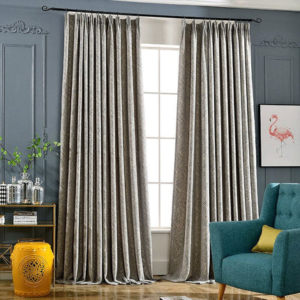 Lystett gardin med vevd tekstur