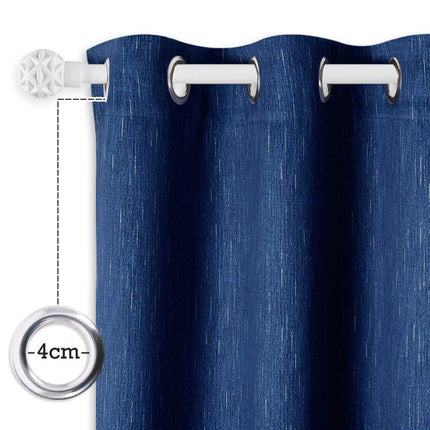 Ensfarget lystett gardin med struktur