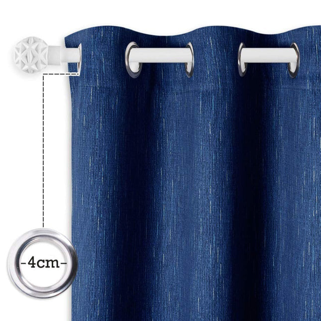 Ensfarget lystett gardin med struktur