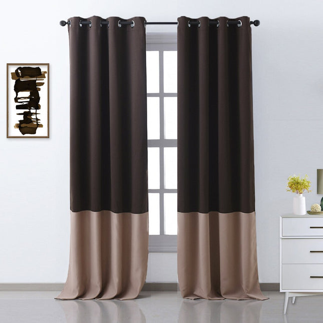 Tofarget mørkleggingsgardin i moderne design