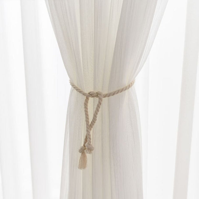 Teksturert tynn gardin for stue