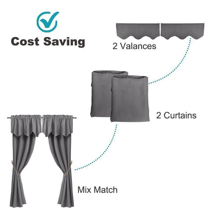 Lystett gardinsett med matchende kappe