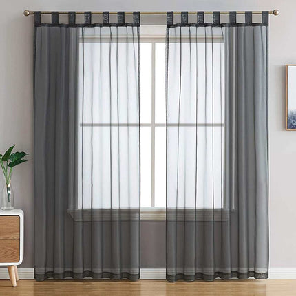 Tynn gardin med moderne stropper