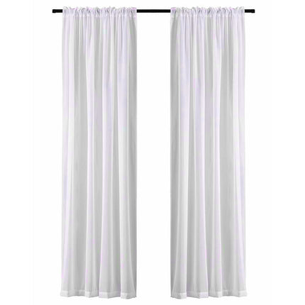 Gjennomsiktig tyllgardin med maljer til stue