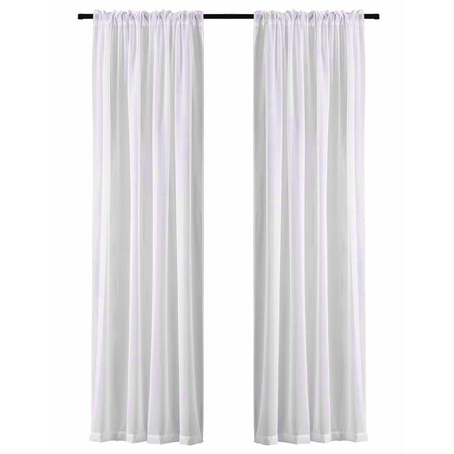 Gjennomsiktig tyllgardin med maljer til stue