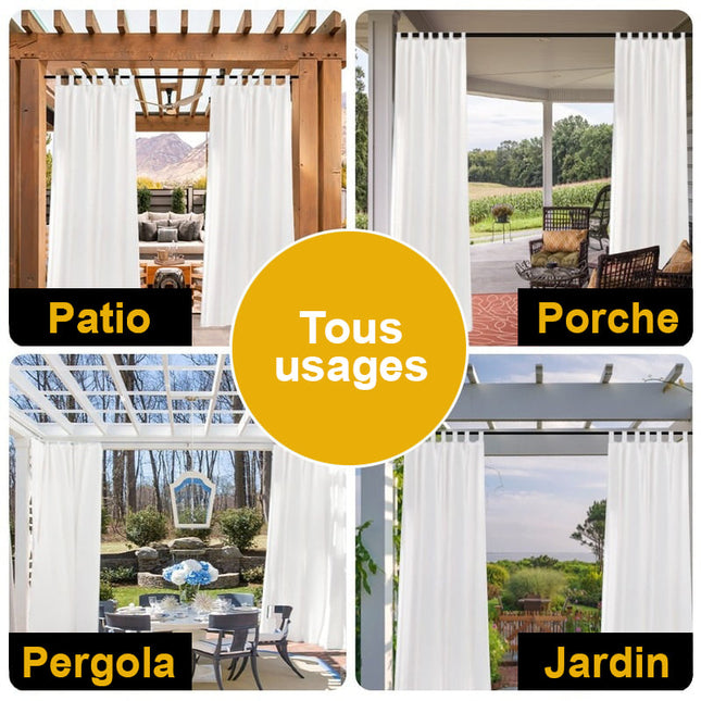 Vanntett tynn utegardin for pergola