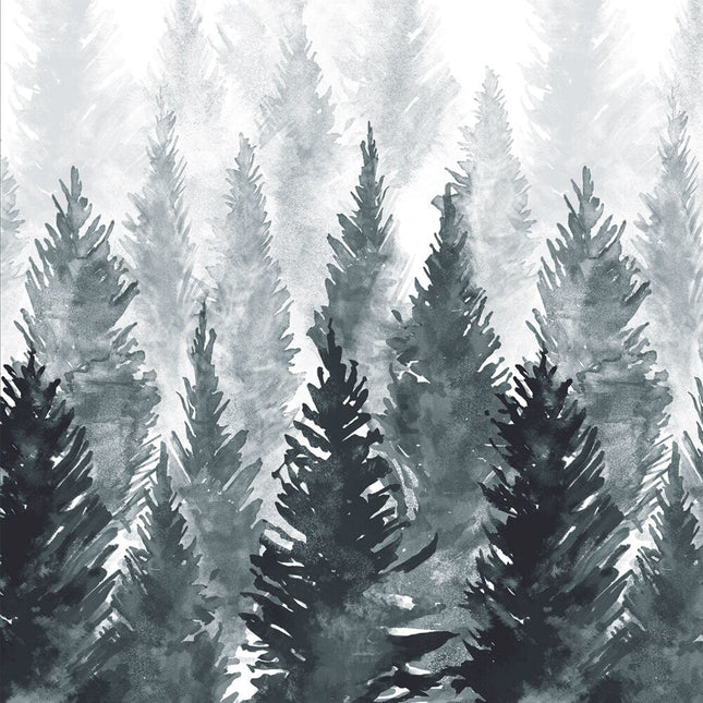 Utendørs gardin med trykt skogsmotiv