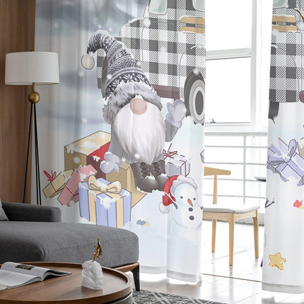 Julegardin med nisser og snømotiv