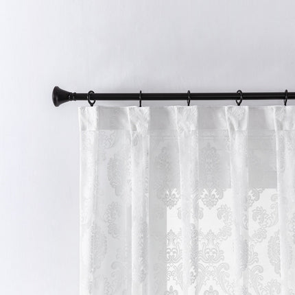 Elegant tyllgardin med barokk jacquardmønster