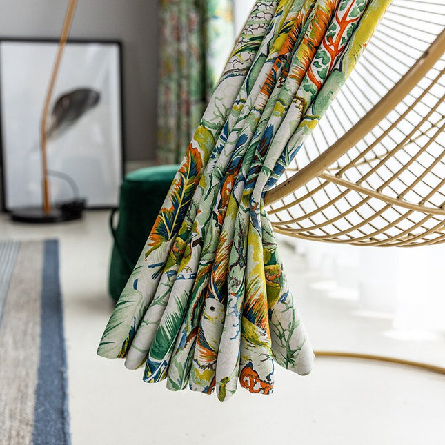 Gardin Marsa med tropisk bladmønster