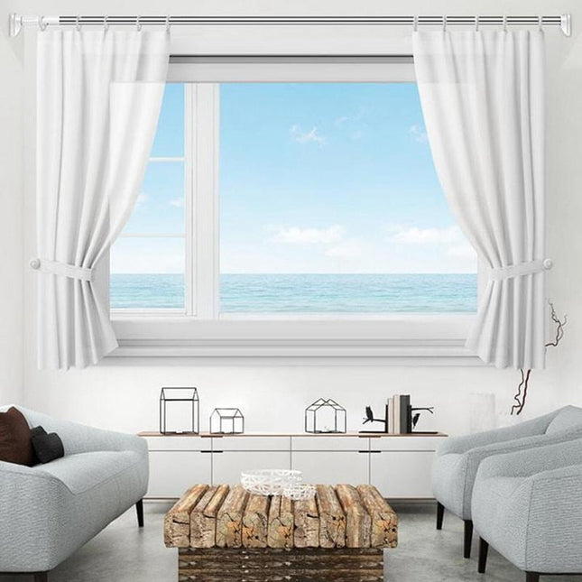 Justerbar teleskopisk gardinstang uten boring