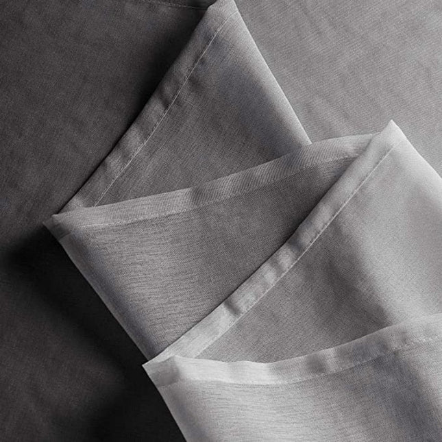 Gradert gjennomsiktig gardin svart og hvit