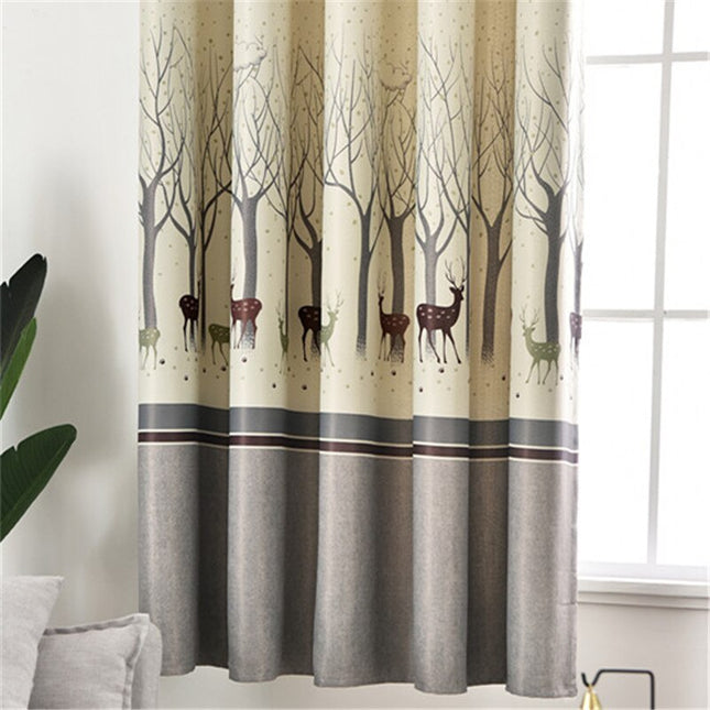 Gardin Gea med skogsmotiv og hjort