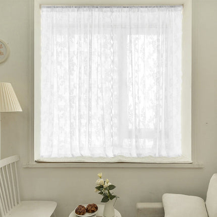 Klassisk blonde-tyllgardin til kjøkkenvindu