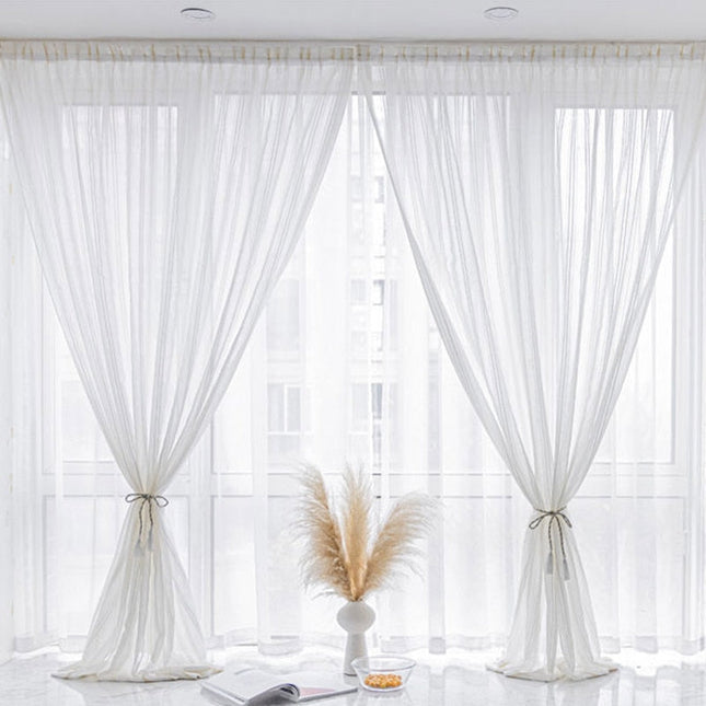 Lett stripete gardin med borrelås