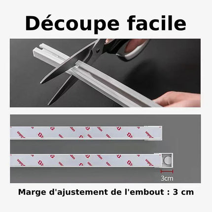 Gardinskinne uten boring for enkel montering