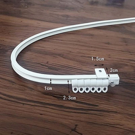 Fleksibel gardinskinne for campingvogn