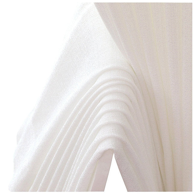 Ensfarget hvit gjennomsiktig gardin for stue