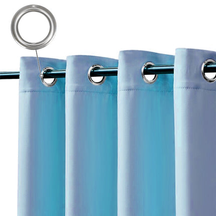 Himmelblå utegardin for balkong og terrasse