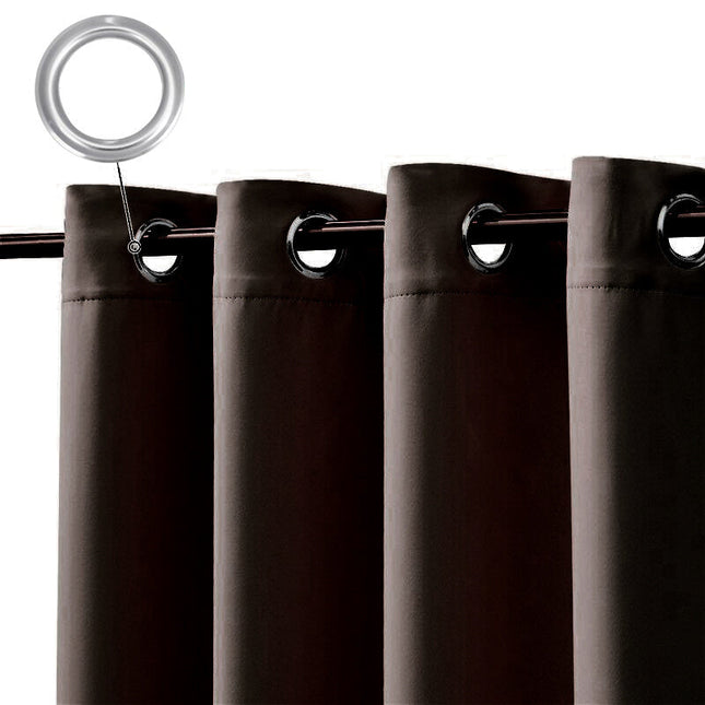 Sjokoladebrun utendørs gardin for terrasse