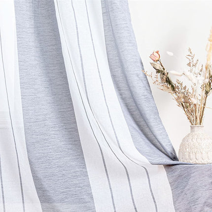 Gjennomsiktig gardin med vertikale striper