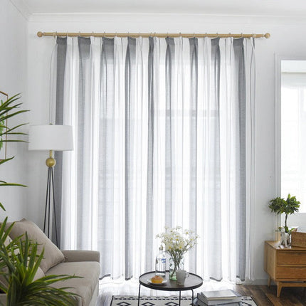 Gjennomsiktig gardin med vertikale striper