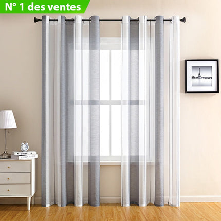 Gjennomsiktig gardin med vertikale striper