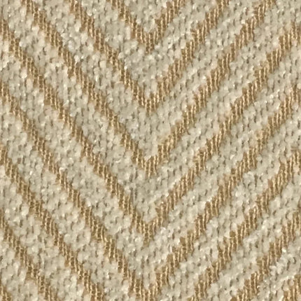 Kremfarget lystett gardin med sikksakkmønster