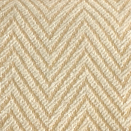 Kremfarget lystett gardin med sikksakkmønster