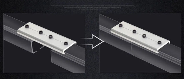 Dobbel gardinskinne for takmontering