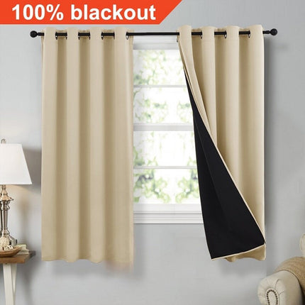 100% lystett og termisk gardin