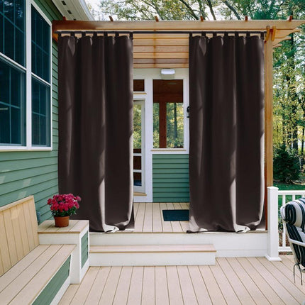 Vanntett utendørs gardin med stropper