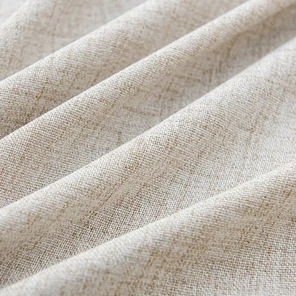 Beige tynn gardin med dekorativ kant