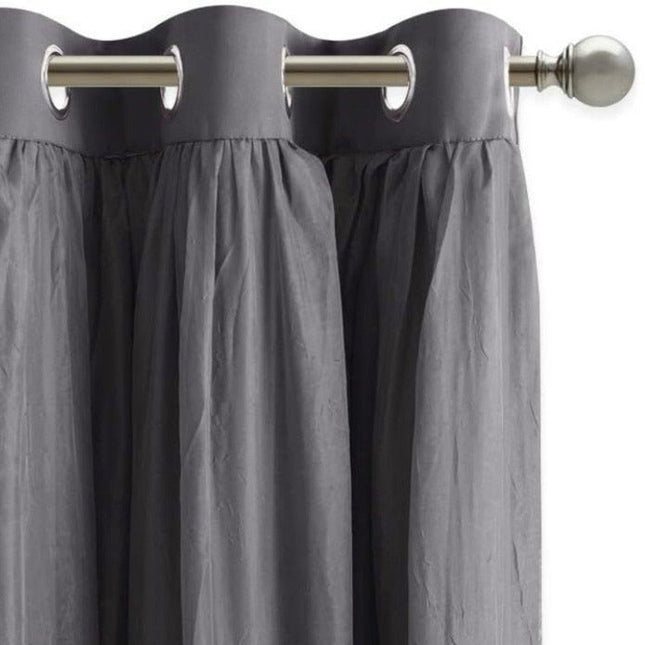 Lystett gardin med florlett overlegg