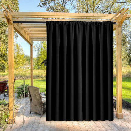 Svart vanntett utendørsgardin