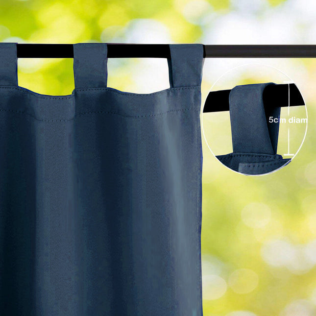 Mørkeblå vanntett utendørsgardin