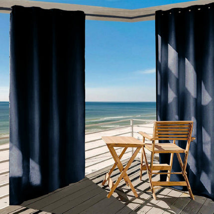 Mørkeblå vanntett utendørsgardin