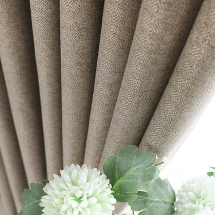 Elegant mørk beige gardin til stue