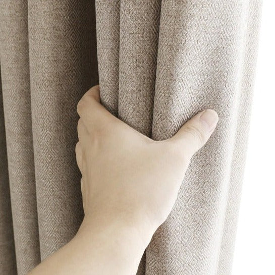 Elegant mørk beige gardin til stue