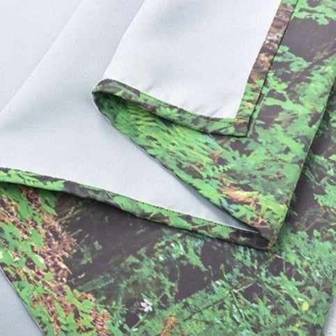 Utendørs gardin med trykt skogmotiv