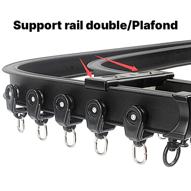 Gardinskinne for montering i taket