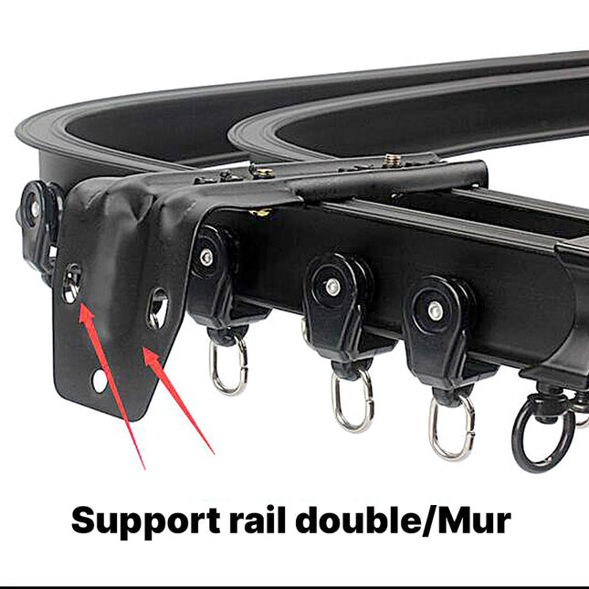 Gardinskinne for montering i taket