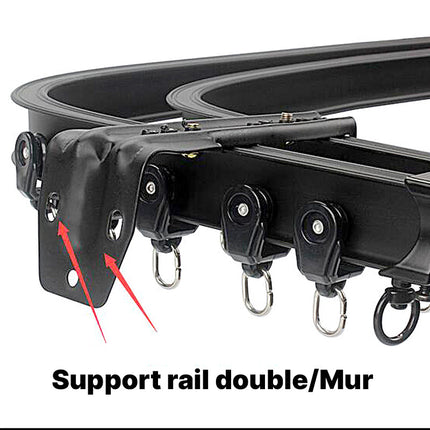 Gardinskinne for montering i taket