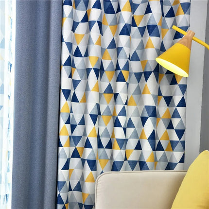 Mørkleggingsgardin med geometrisk mønster