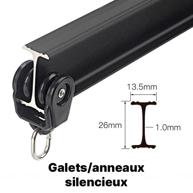 Gardinskinne for montering i taket