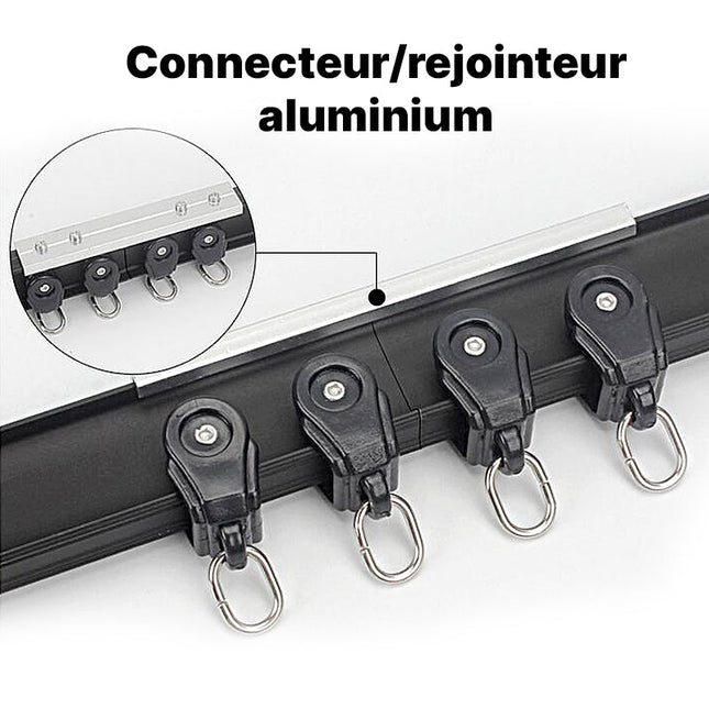 Gardinskinne for montering i taket