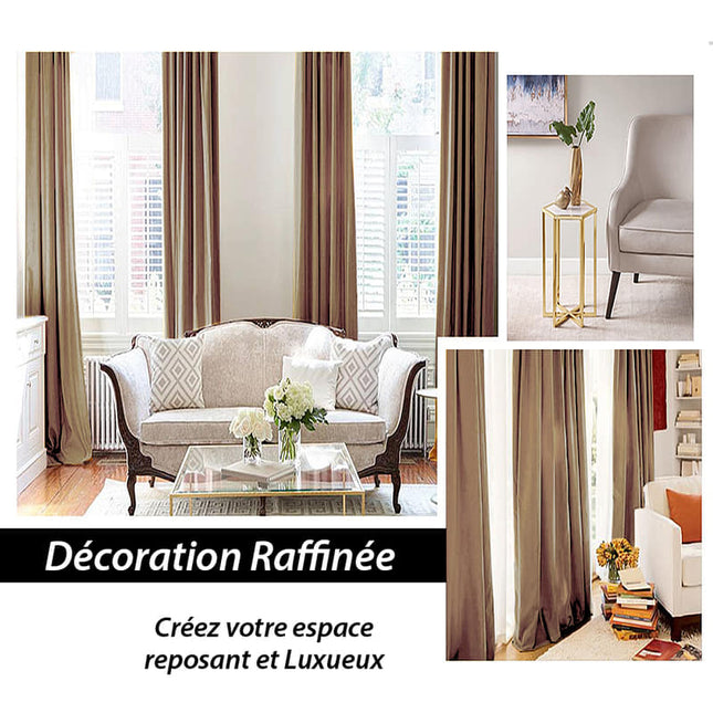 Luksuriøs termisk gardin i lakserosa